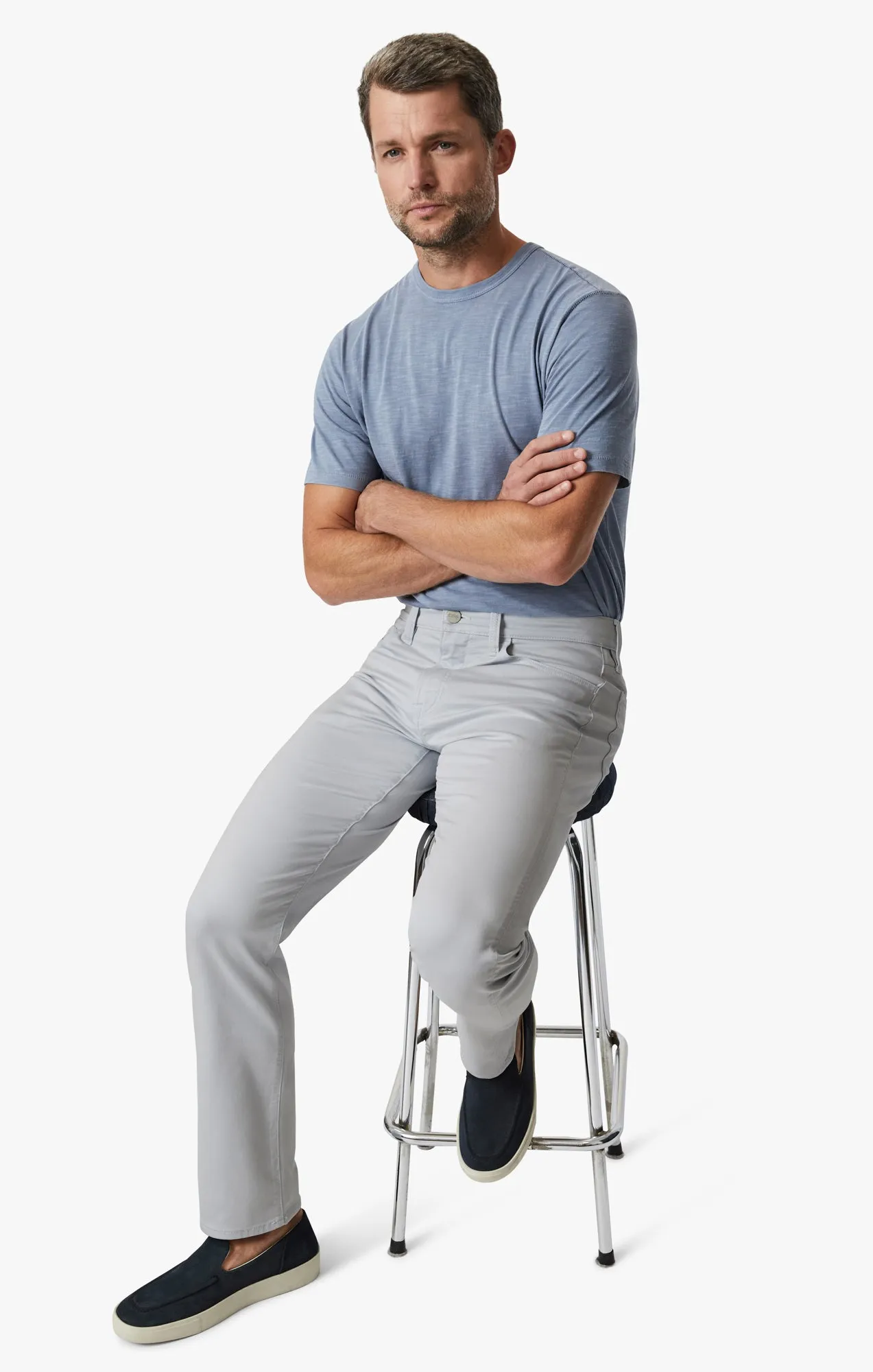 Cool Tapered Leg Pants In Grey Dawn Coolmax
