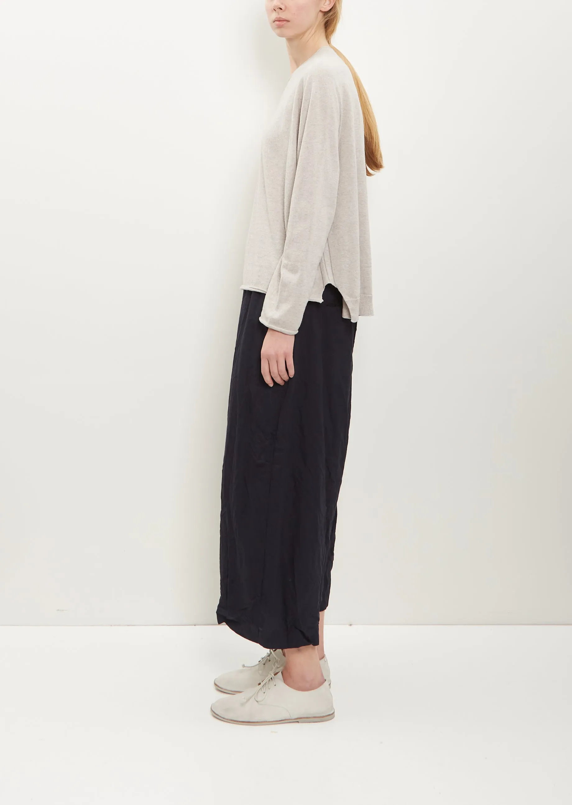Cotton Linen Pullover — Gray