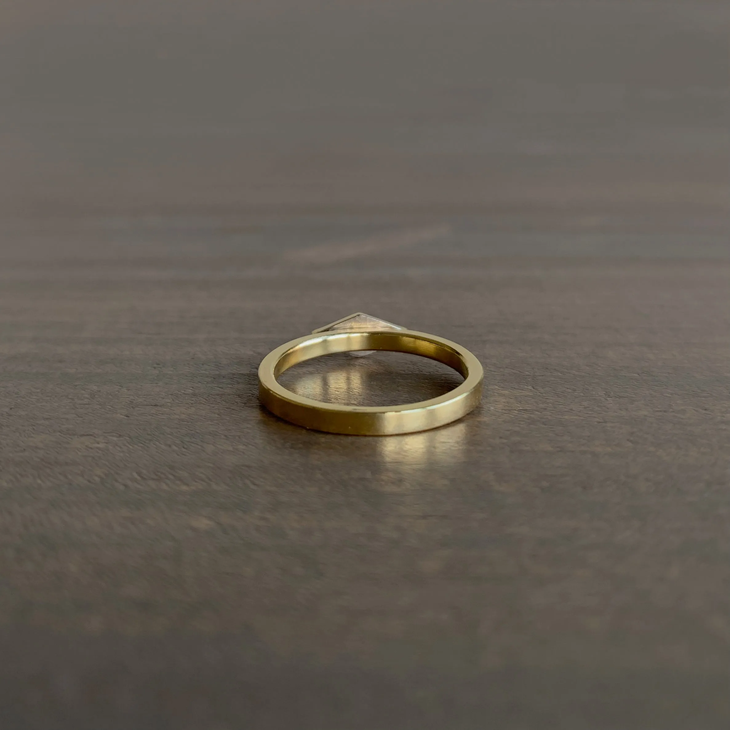 Grey Diamond Kite East-West Ring
