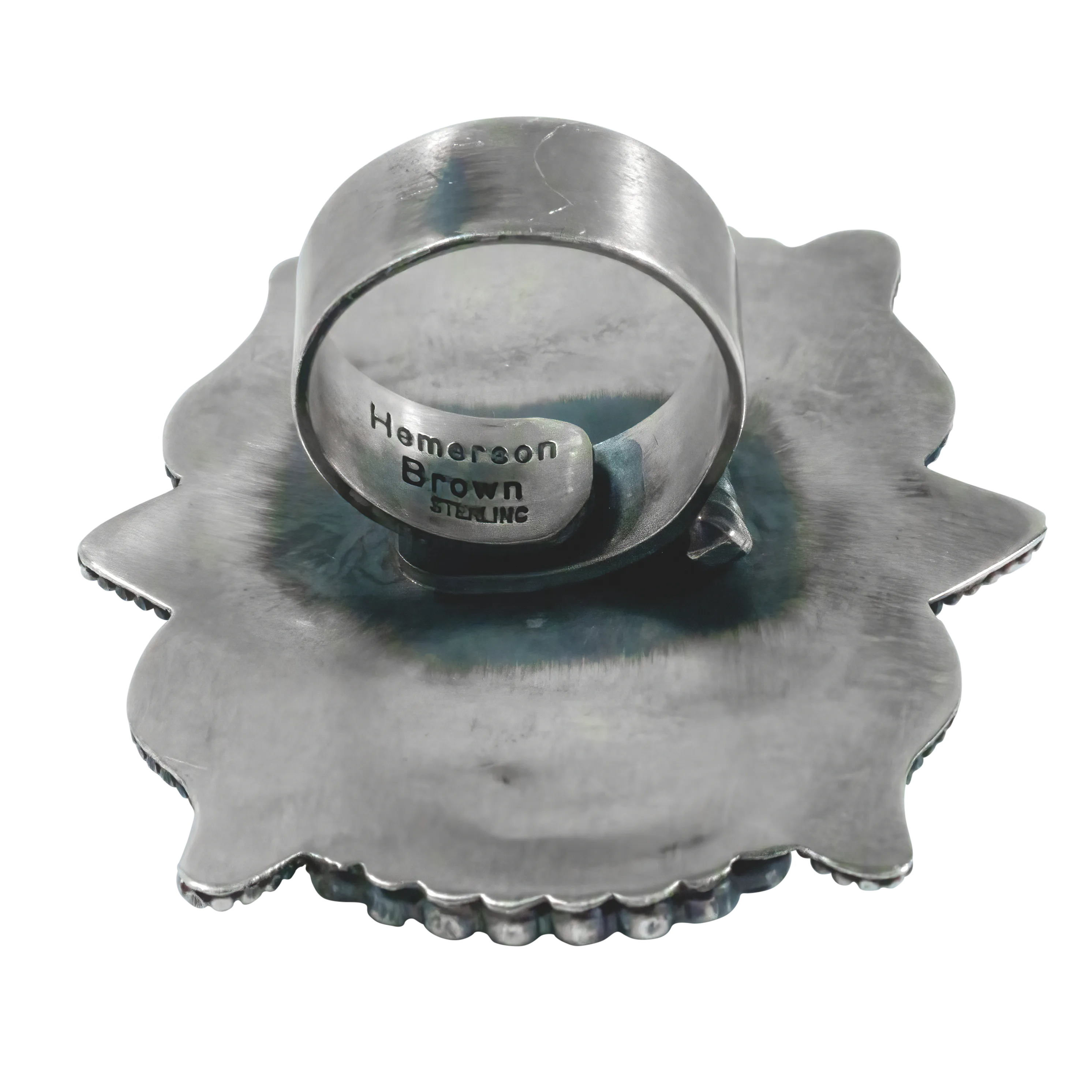 Handstamped Kingman Turquoise Ring | Hemerson Brown