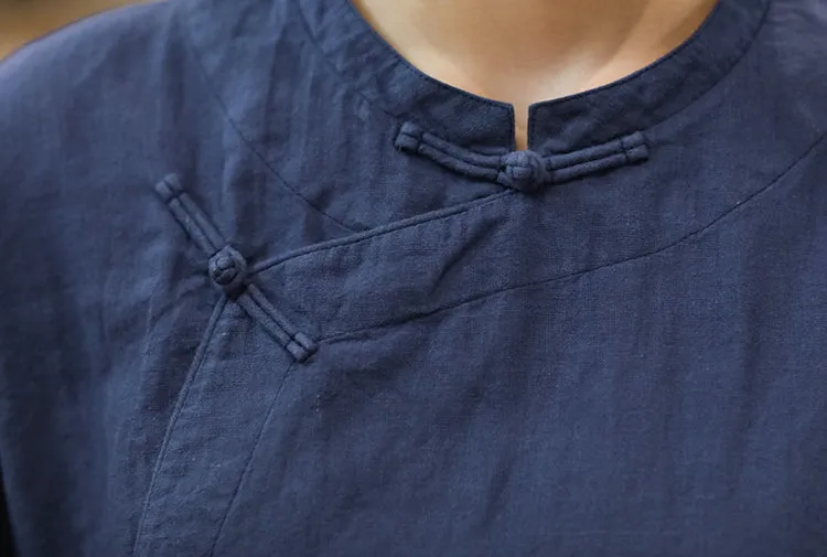 Simple Cheongsam Long Shirt