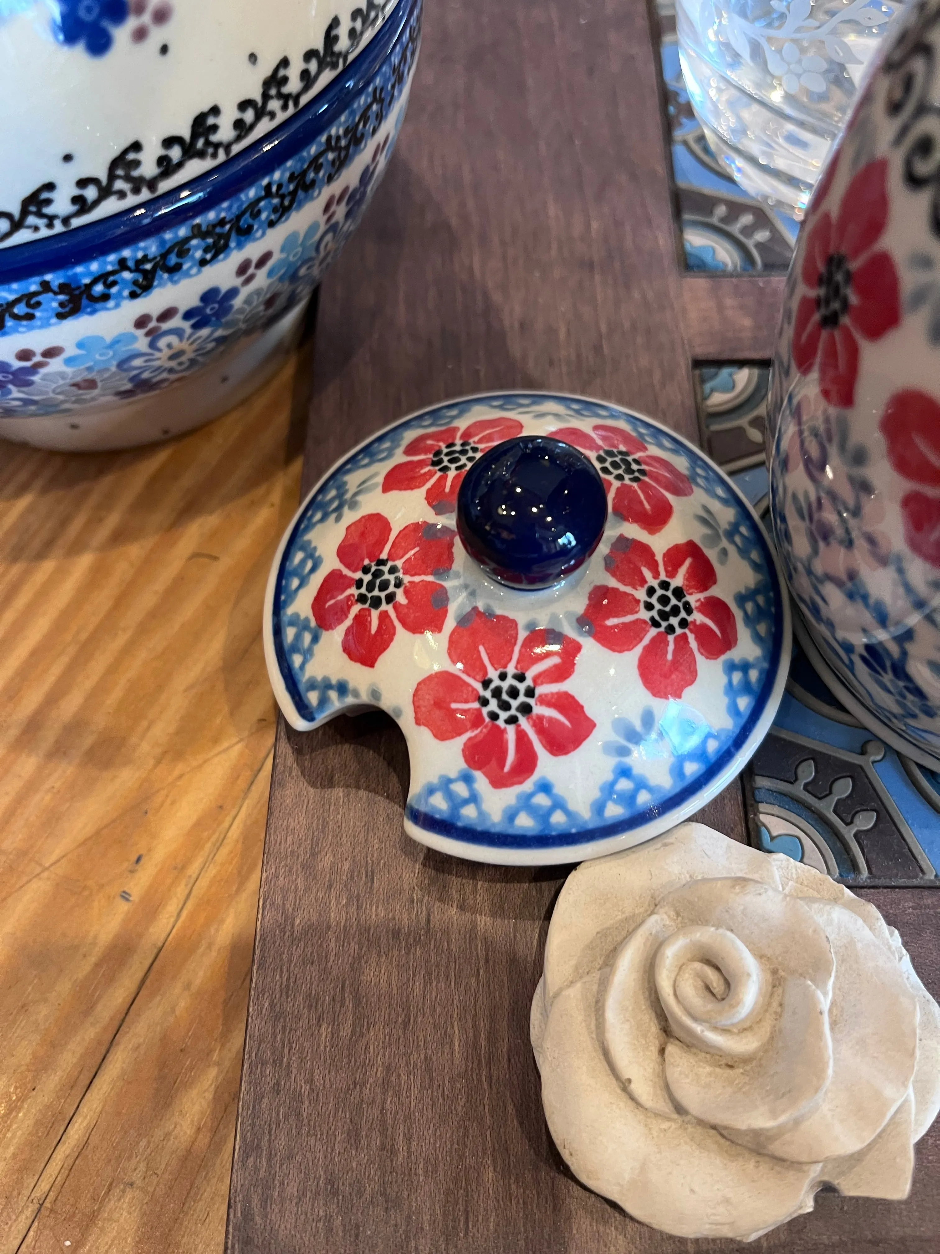 Storage Jar 460ml Red Violets by Bunzlau Castle
