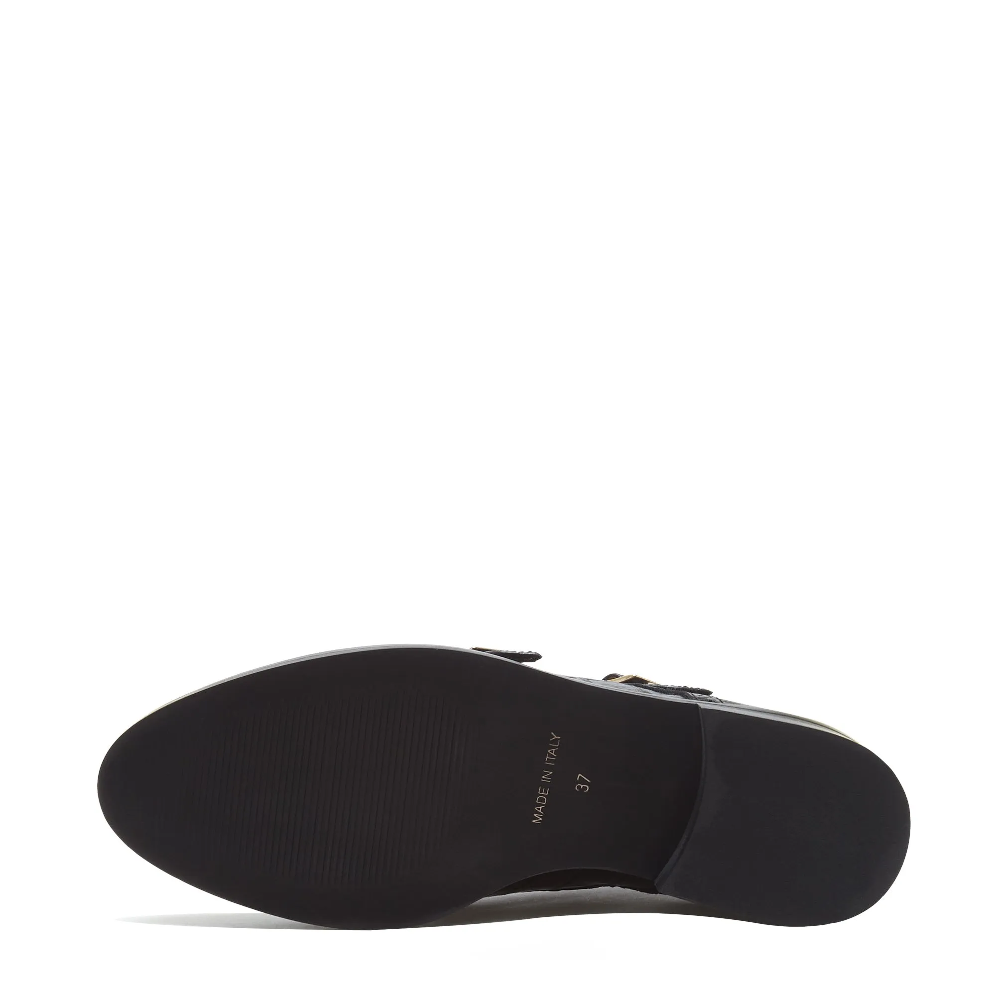 Vendôme Sophie croco black calfskin leather double monk shoes